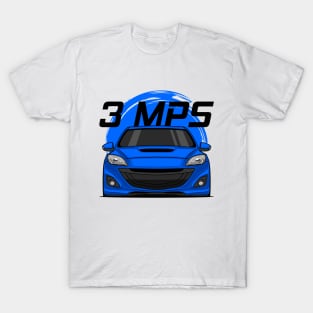 Front Blue 3 MPS Mazdaspeed3 JDM T-Shirt